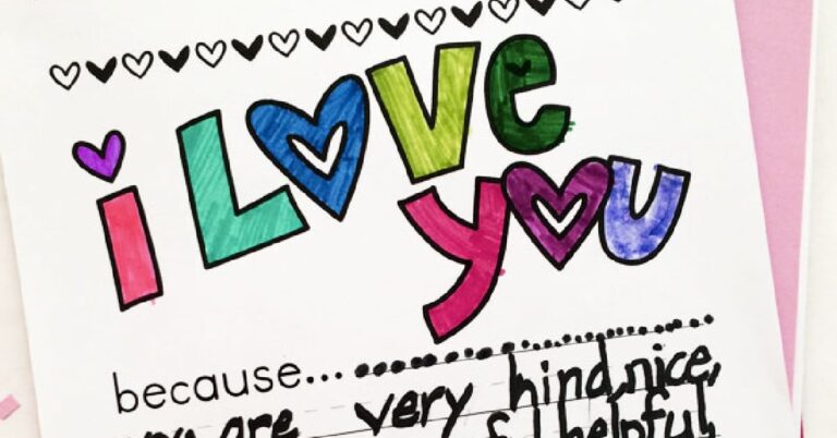 I love you because printable page for kids Kids Activities Blog fb