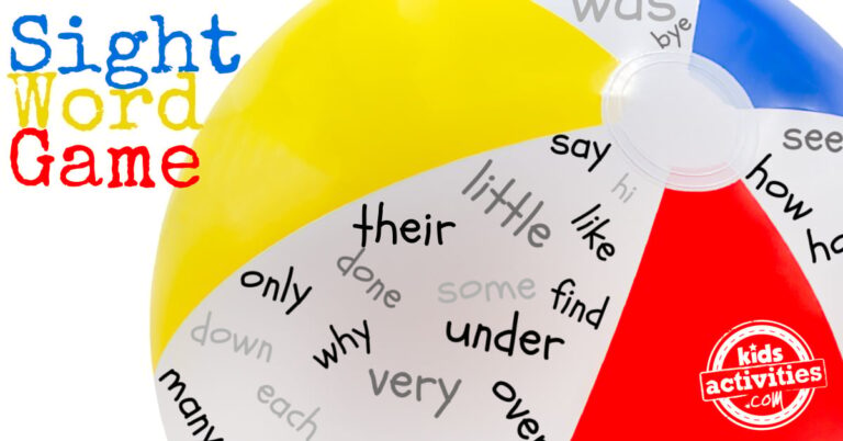 Beach Ball Sight Word Game for Kids Kids Activities Blog fb