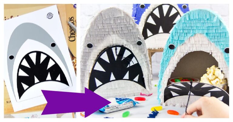 Cereal box shark pinata craft for kids from Kids Activities Blog fb