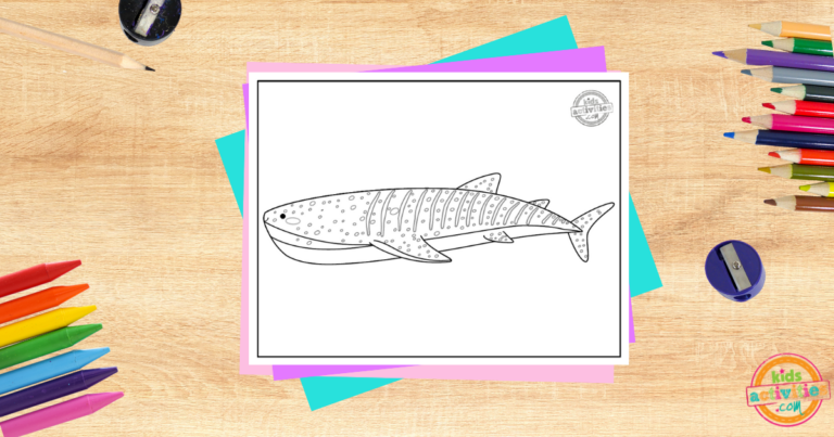 Printable Whale Shark Coloring Page Kids Activities Blog