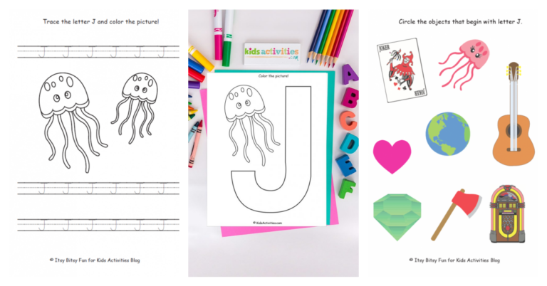 letter j preschool worksheets