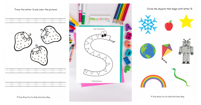 letter s worksheets for preschoolers