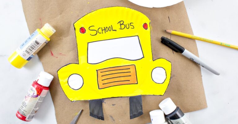 paper plate school bus craft facebook