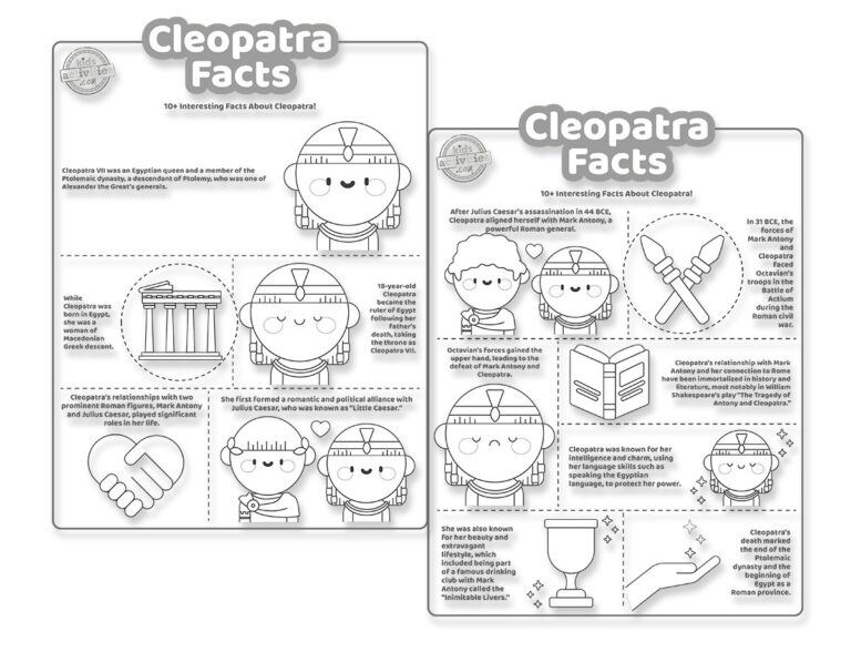 Cleopatra Facts Coloring Pages Facebook