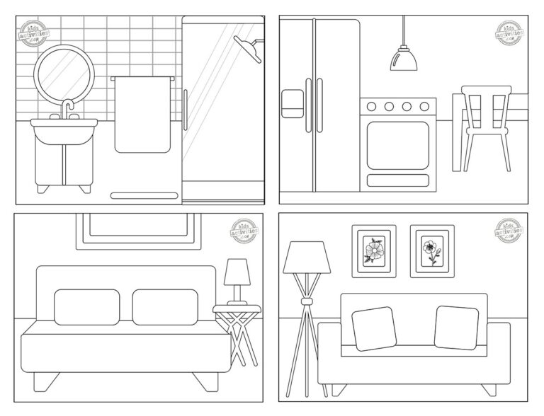 Paper doll house coloring pages Facebook