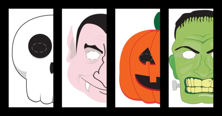 Printable Halloween masks for kids Kids Activities Blog FB