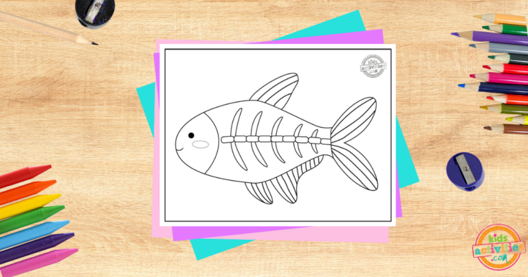 Printable Xray Tetra Coloring Page Kids Activities Blog