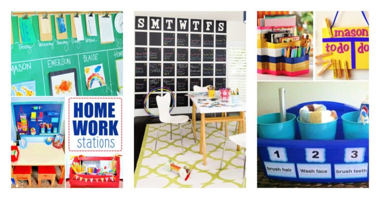 family organization stations Kids Activities Blog FB