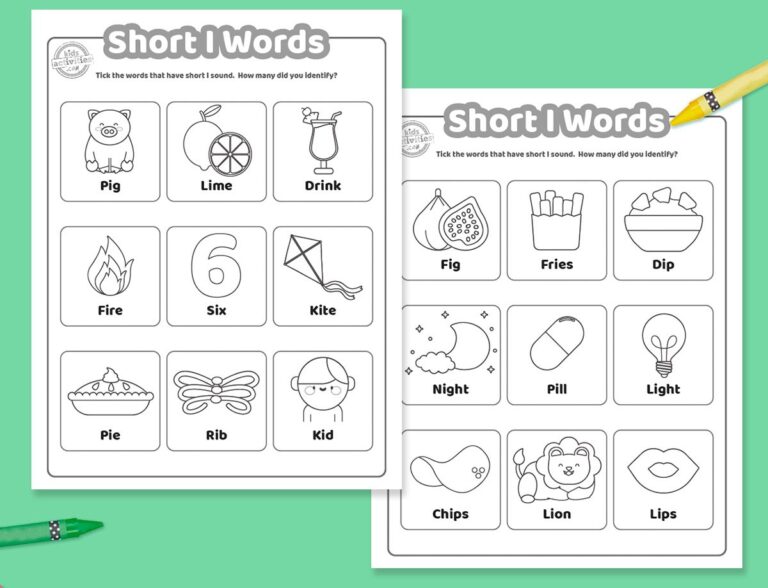 Short I Words Printable Facebook