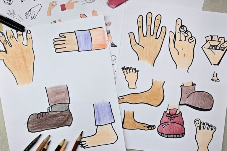 Cartoon Hands Feet Complete Horiz Kids Activities Blog