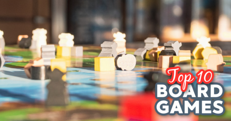 Top 10 Board Games named by Kids Activities Blog for family game night Facebook